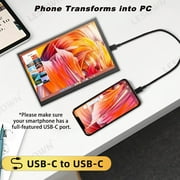 LESOWN Portable Monitor 8.9 inch Laptop Additional Touchscreen USB-C HDMI 1920x1200 IPS LCD Second Screen for Smartphone PC Laptop