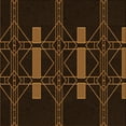 thumbnail image 1 of Ahgly Tapis d'Intérieur Lavable en Machine Carré Marron Selle, 8 Pieds Carré, 1 of 7