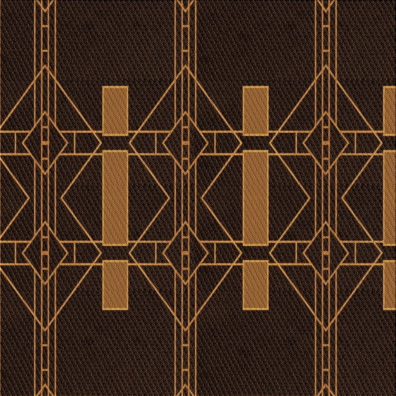 Ahgly Company Indoor Square Patterned Saddle Brown Area Rugs, 6' Square