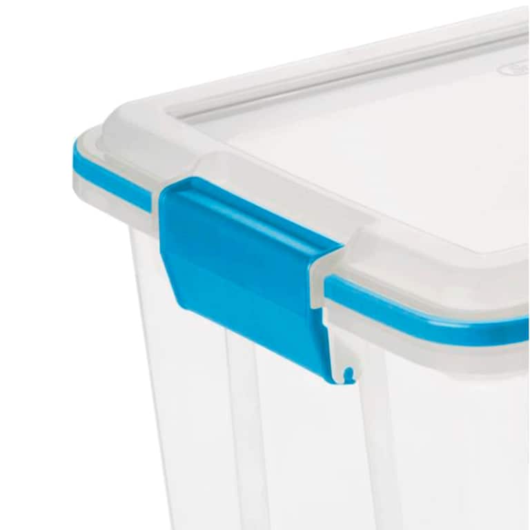 Sterilite 20 Quart Gasket Box, Stackable Storage Bin with Latching Lid, 6  Pack, 6pk - Foods Co.