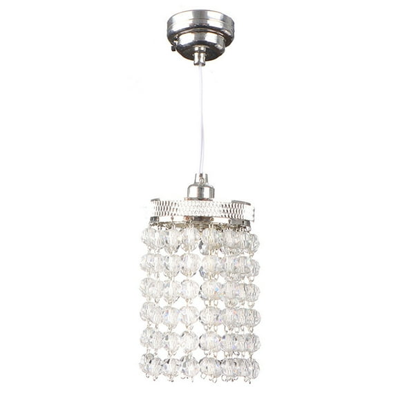 lixuesong 1/12 Scale Miniature Crystal Chandelier For Doll House With LED Lighting Easy Installation Metal Craft Accessory