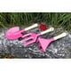 thumbnail image 4 of Juego de 3 mini tenedores y rastrillos con mango de madera para niños, arenero de playa, juguete seguro, color rosa Rosado, 4 of 8