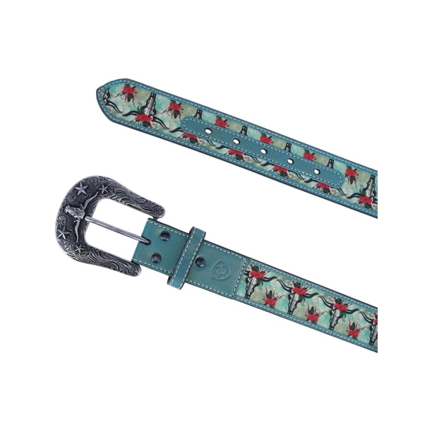 Ariat Longhorn Floral Print Western Belt (Women) - Walmart  display picture 3