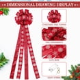 thumbnail image 3 of Decoración para árbol de Navidad Zeyune, 30 x 113 cm, con luces LED rojas, 3 of 7