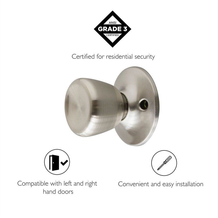 Design House 728386 Terrace Dummy Door Knob Satin Nickel 