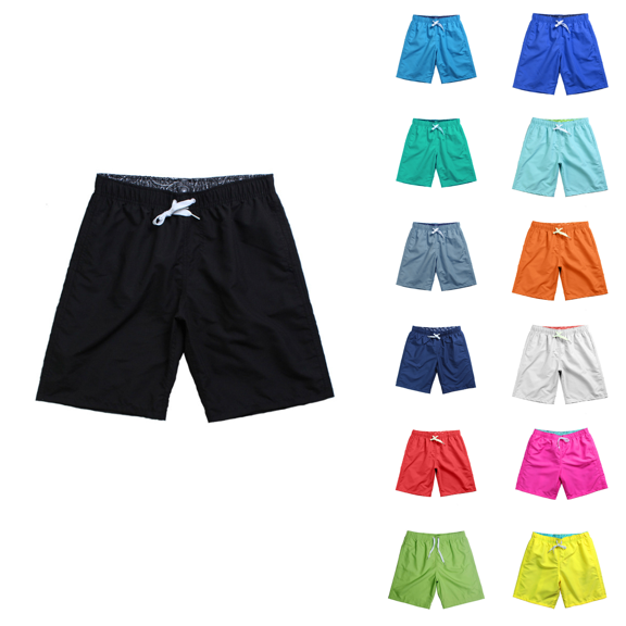 Ahuyic Plus Size Pants for Men,Mens Pants,Solid Color Drying Beach Pants Mens Surfing Shorts Loose Large Shorts Casual Five Point Shorts,White,XXL