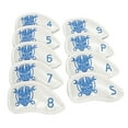 thumbnail image 1 of Almencla 9pcs Deluxe Golf Iron Couvre-Chef Imperméable 15x7cm avec Numéro Imprimé Bleu, 1 of 8
