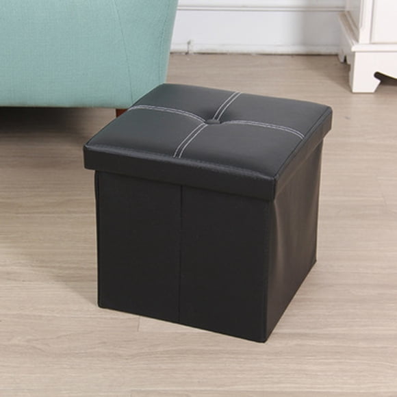 STRANDCHIC 1Set Storage Boxes for Linens Lidded Cube Storage Bin for Family Black