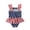Blue, variant on enyan Toddler Girl Swimsuit 4Th of July Summer Beachwear Sleeveless One Piece Swimwear Bathing Suit Blue,2-3 Years