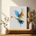 thumbnail image 6 of Graceful Flying Swan Canvas Wall Art, Soft Watercolor Print, Minimalist Nature Home Wall Decor, 6 of 8
