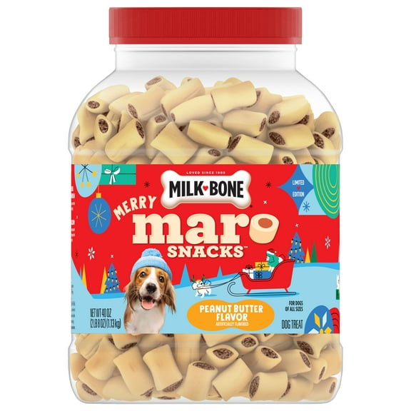 Milk-Bone 40 Ounce MaroSnacks Peanut Butter Seasonal Dog Treat