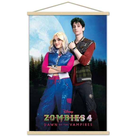 Disney Zombies 4: Dawn Of The Vampire (2025) - Addison & Zed Wall Poster with Magnetic Frame, 22.375" x 34"