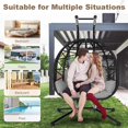 thumbnail image 7 of PNKKODW Double Egg Swing Chair for 2 Person with Stand, UV Resistant Cushion, for Indoor/Outdoor Patio - Black, 7 of 7
