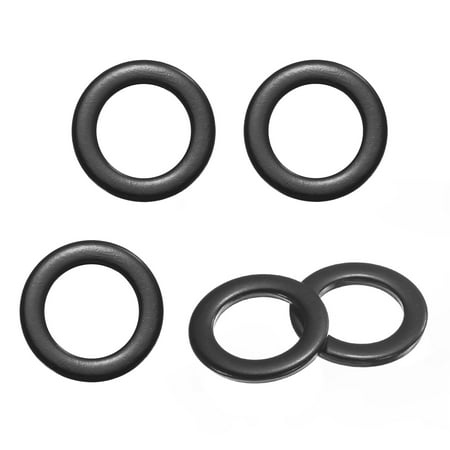 Uxcell 5-Pack M18 Flat Washers Metric 30mm OD 3mm Thick 304 Stainless Steel Washers for Bolts Screws Nuts[Black Galvanized]