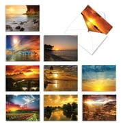 10 Assorted All Occasion Blank Note Cards with Envelopes (4 x 5.12 Inch) - SUN SETTINGS M1740BN