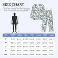 thumbnail image 4 of Fotbe Vintage Blue Floral Pattern Long Sleeve Pajama Set for Men,Sleepwear Set,2-piece Loungewear Set,Soft PJs Comfy Nightwear with Pockets-X-Large, 4 of 7