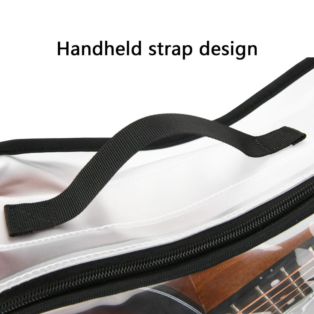 Yihuala 40/41inch Electric Guitar Clear Cover with Side Storage Pocket Guitar Case Easy to Carry