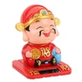 thumbnail image 1 of Statue Cai Shen, Figurine Cai Shen Vive Chanceuse pour Bureau Rouge, Or, 1 of 7