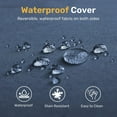 thumbnail image 4 of Unikome Outdoor Cushions Set of 4 Solid Water-resistant Outdoor Patio Seat Cushion 18.5-Inch x 16-Inch Square, Navy Blue, 4 of 7