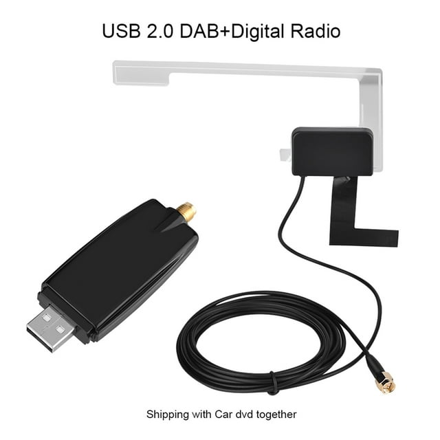 Radio DAB Receptor digital portátil USB20 para automóvil + Sintonizador Stick