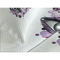 thumbnail image 4 of Ambesonne Eyelash Quilted Bedspread Set 3 Pcs, Fantasy Look Blossoms, Queen Size, Violet Lilac Grey, 4 of 5