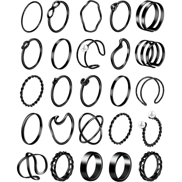 18-31 Piezas Anillos de Nudillos para Mujeres Conjuntos de Anillos Apilables Niñas Anillos de Dedo Articulados Vintage Juego de Anillos de Oro para Mujeres Hombres Anillos de Cristal con Flores Tallad