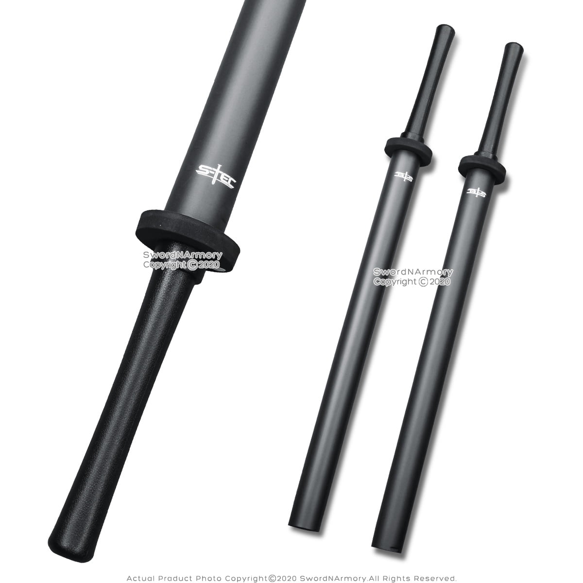 Set of 2 Foam Padded Training Swords Shinai Bokken with Hard Plastic Handle