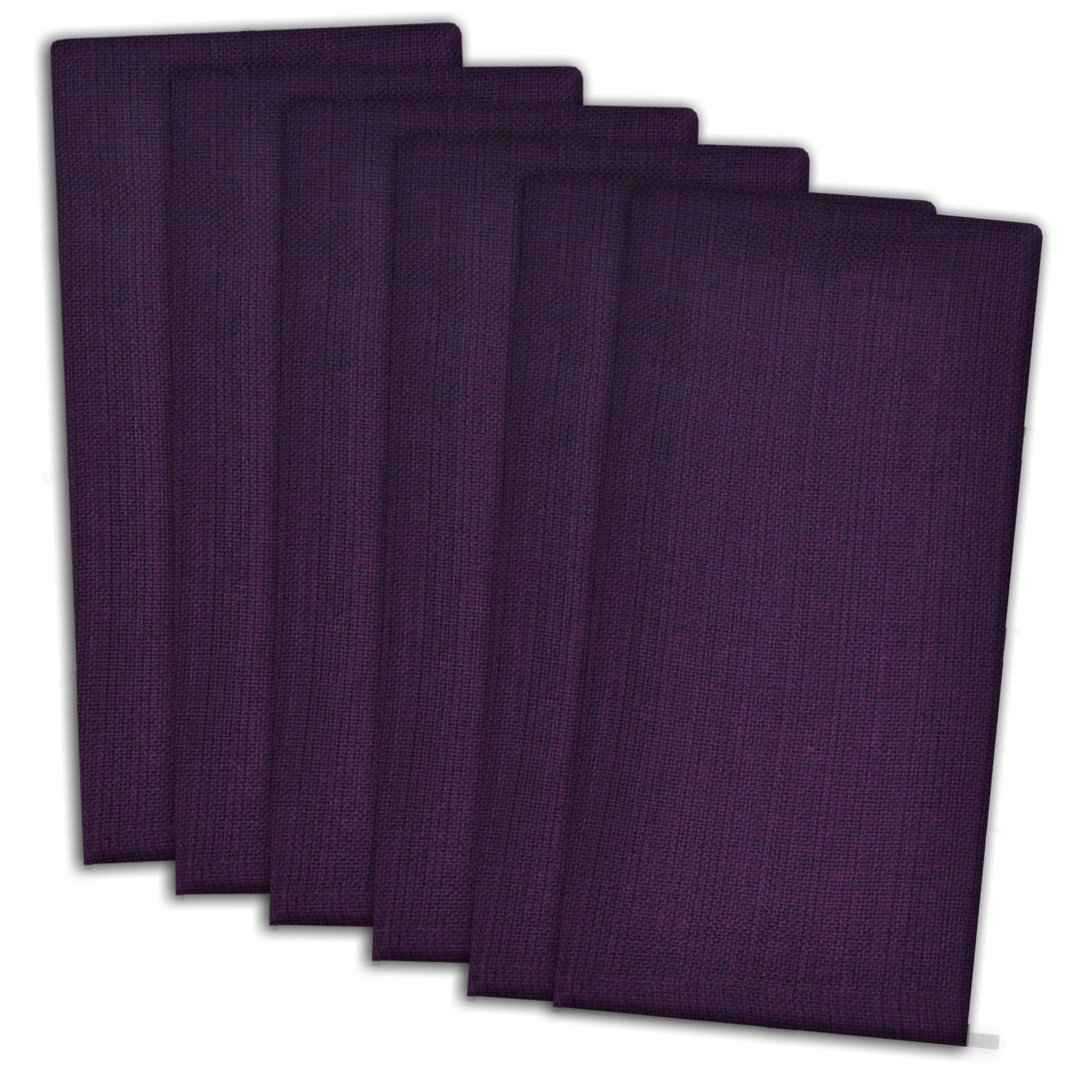 DII Variegated Eggplant Napkin (Set of 6), 20x20", 100 Cotton