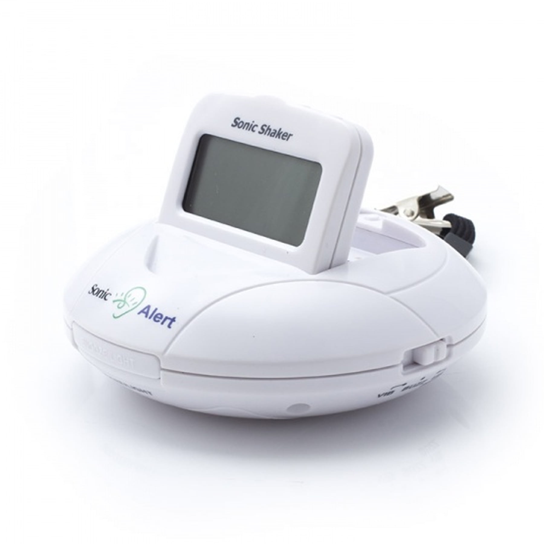 Sonic Alert Sonic Shaker Portable Alarm Clock, SBP100 with Digital