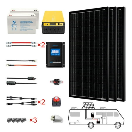 ACOPOWER 300W Mono Black RV Solar System