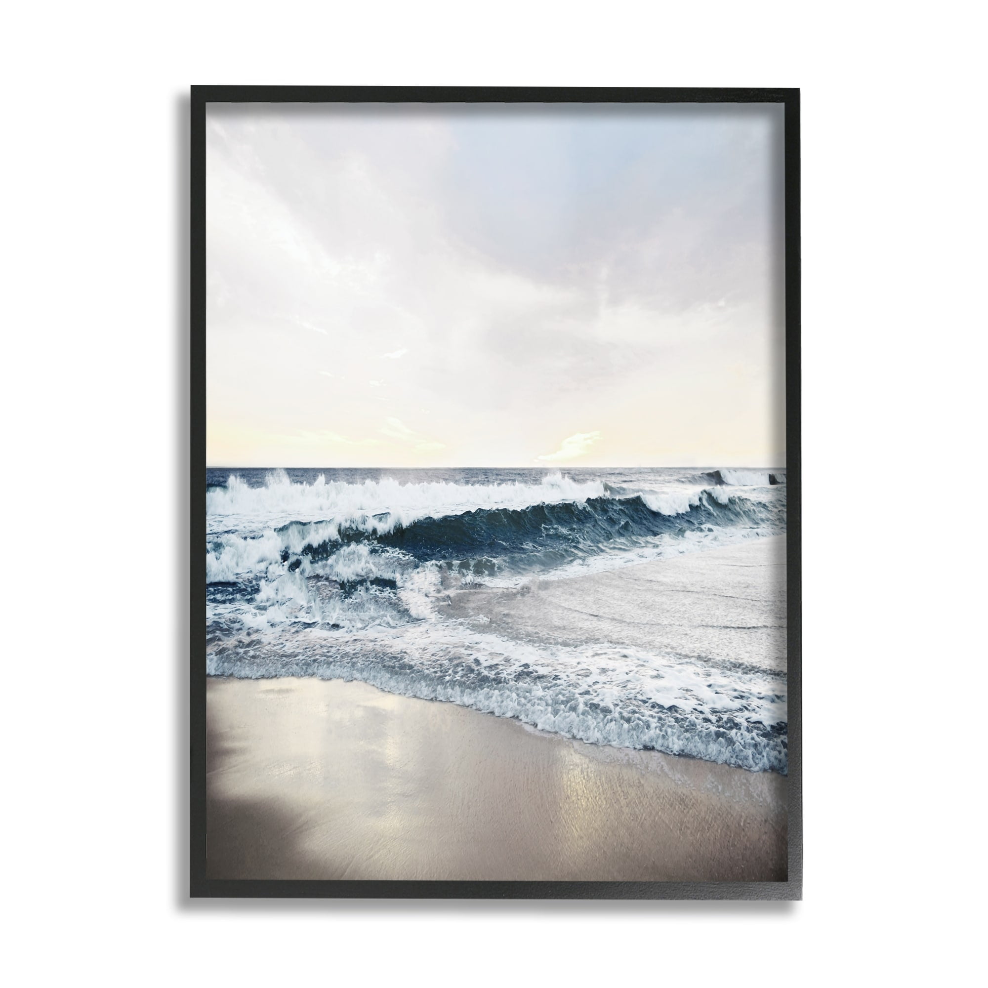 Stupell Industries Turbulent Shoreline Morning Sunrise Beach Coast Tide Waves, 16 x 20, Design by Natalie Carpentieri