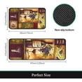 thumbnail image 3 of 2 Piece Wine Themed Kitchen Rug Set, Soft and Absorbent Kitchen Floor Mats, Vintage Style Decor 17x30+17x47 Inches, 3 of 6