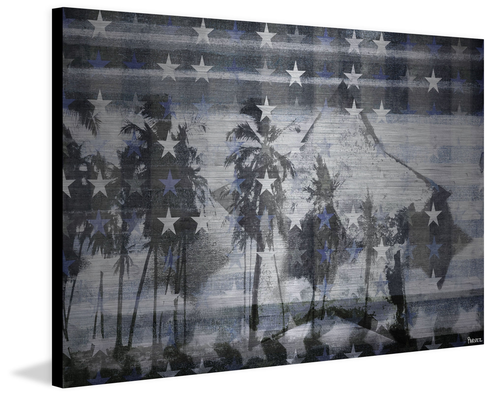 Parvez Taj "Many White Stars" Print on Brushed Aluminum