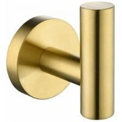 Paquete de 2 ganchos para toallas de acero inoxidable SUS304, color dorado cepillado, resistente al agua, gancho de pared, abrigo, bata, toalla, gancho para baño, cocina, hotel lTGnTStzIWNA