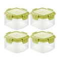 thumbnail image 1 of Botellas Pequeñas para Apretar Colamx Contenedor de Almacenamiento de Alimentos 4 Uds Cuadrado Verde, 1 of 8