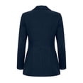 thumbnail image 6 of Womens Faux Suede Blazer Business Casual One Button Slim Suit Jackets Lapel Collar Solid Color Trendy Outfits Navy S, 6 of 9