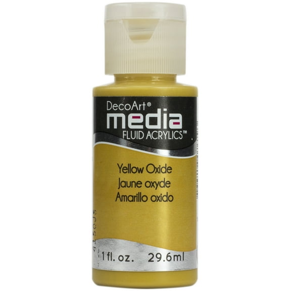 DecoArt Media Fluid Acrylic Paint, 1 oz., Yellow Oxide (Series 1)