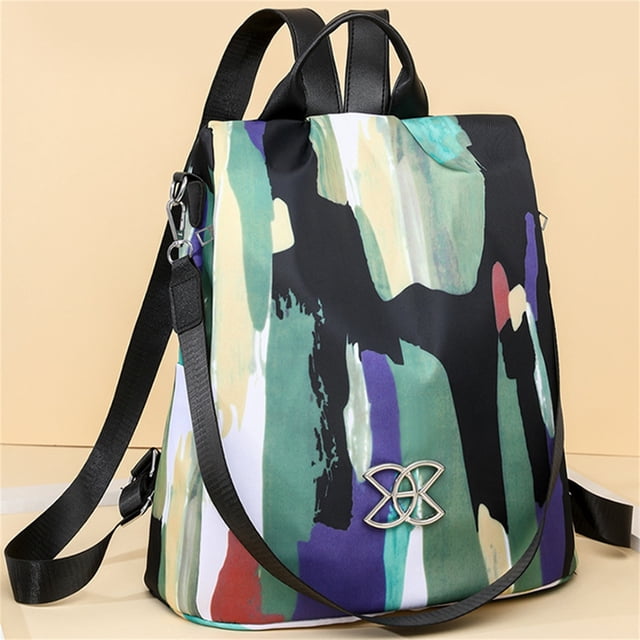 Large Capacity Backpack For Women Stylish Secure Fabric Shoulder Bag Versatile Lightweight