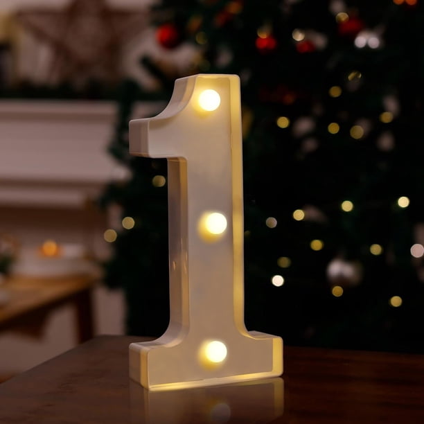 Fiudx Luces Led Navideñas, Elegante Decoración con Pantalla Digital, Alto Brillo y Visibilidad, Flexibilidad para Múltiples Combinaciones de Números, Ideal para Eventos Festivos y Hogar, Decoración L