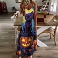 thumbnail image 3 of Halloween Ghosts Horror Pumpkin Fine Art Sleeveless Dress Summer Dress Woman 2025, 3 of 7