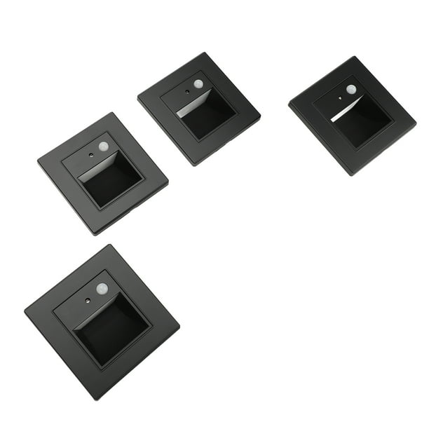 Paquete De 4 Luces De Paso Con Sensor De Movimiento, Luz Nocturna LED Blanca Cálida, Instalación Empotrada Para Escaleras, Pasillos, Dormitorios Con Diseño De Inducción De