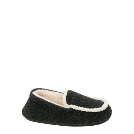DF by Dearfoams Boys' Plaid Moc with Pile Lining Slippers