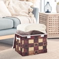 thumbnail image 3 of Yayeee Collapsible Cube Storage Bin with Lid Fabric Closet Decorative Basket with Handles, Star Spangled Squares, 3 of 7