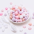 thumbnail image 5 of Baby Silicone Beads for 100pcs Loose Bead for Pink Series Nursing Necklaces Bracelets Fashionable Jewelry, 5 of 5