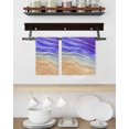 thumbnail image 3 of Purple Ombre Coastal Kitchen Dish Towels for Drying Dishes Set of 4, Summer Nautical Beach Ocean Seaside Waffle Weave Microfiber Hand Tea Bathroom Towels Quick Dry & Absorbent Towel 15.7x23.6, 3 of 7