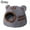 Grey, variant on Winter Deep Sleep Comfort Cat Bed Cute Bear Head Shape Nest Pets Tent Cozy Cave for Cats House Soft And Self Warming Kitten Beds