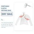 thumbnail image 3 of Bolsa de secado de ropa portátil de 2 piezas, solución de secado rápido para chaquetas de plumas, lavandería, viajes, dormitorio, secadora de ropa compacta de poliéster transpirable., 3 of 8