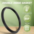 thumbnail image 2 of Gasket Replacement Compatible with Yeti, 6 Pack 20 oz Lid Seal Compatible with Yeti Stainless Steel Insulated Tumbler Mugs, Silicone O-Ring Parts with A Tweezer, 2 of 6