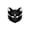 B003- White, variant on Halloween Black Furry Fox Mask with Faux, Half Mask for Dress Up 8X8 Inch, Halloween Party Favors for Adults with Black Halloween Decor