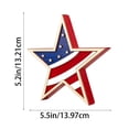thumbnail image 3 of Wooden American Flag Star Rustic Patriotic Americana Star Wall Decor 4th of July Independence Day Decorations (C), 3 of 8
